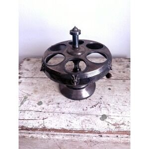 Vintage Cruet Caddy, Condiment Tray, Art Deco Silver Metal Centerpiece Decor